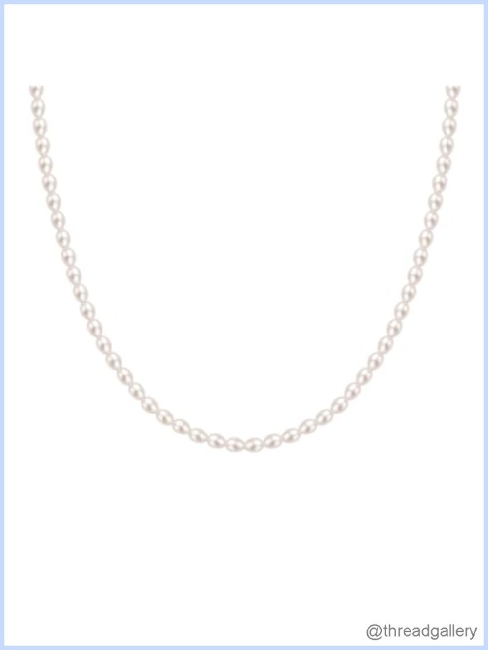 Dainty Rice Pearl Beaded Choker Necklace with 14K Gold Plated Extender